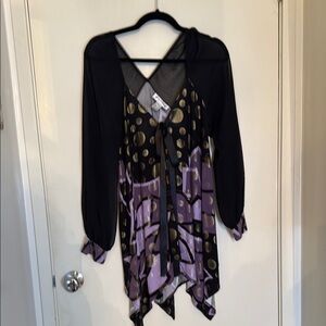 Stylish Black and Purple Women's Top